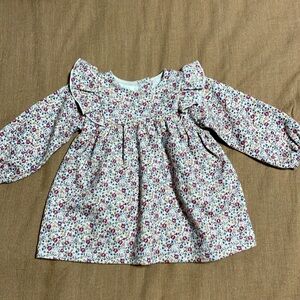 Like-new Zara Floral-Print Long-sleeve Dress